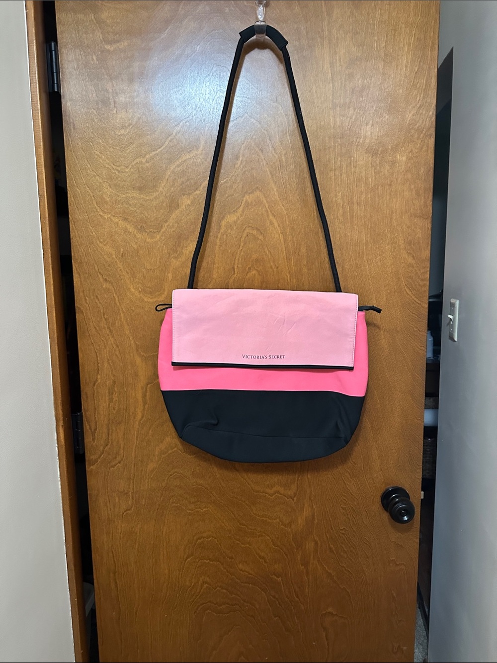 Victoria's Secret Pink and Black Colorblock Cooler Bag